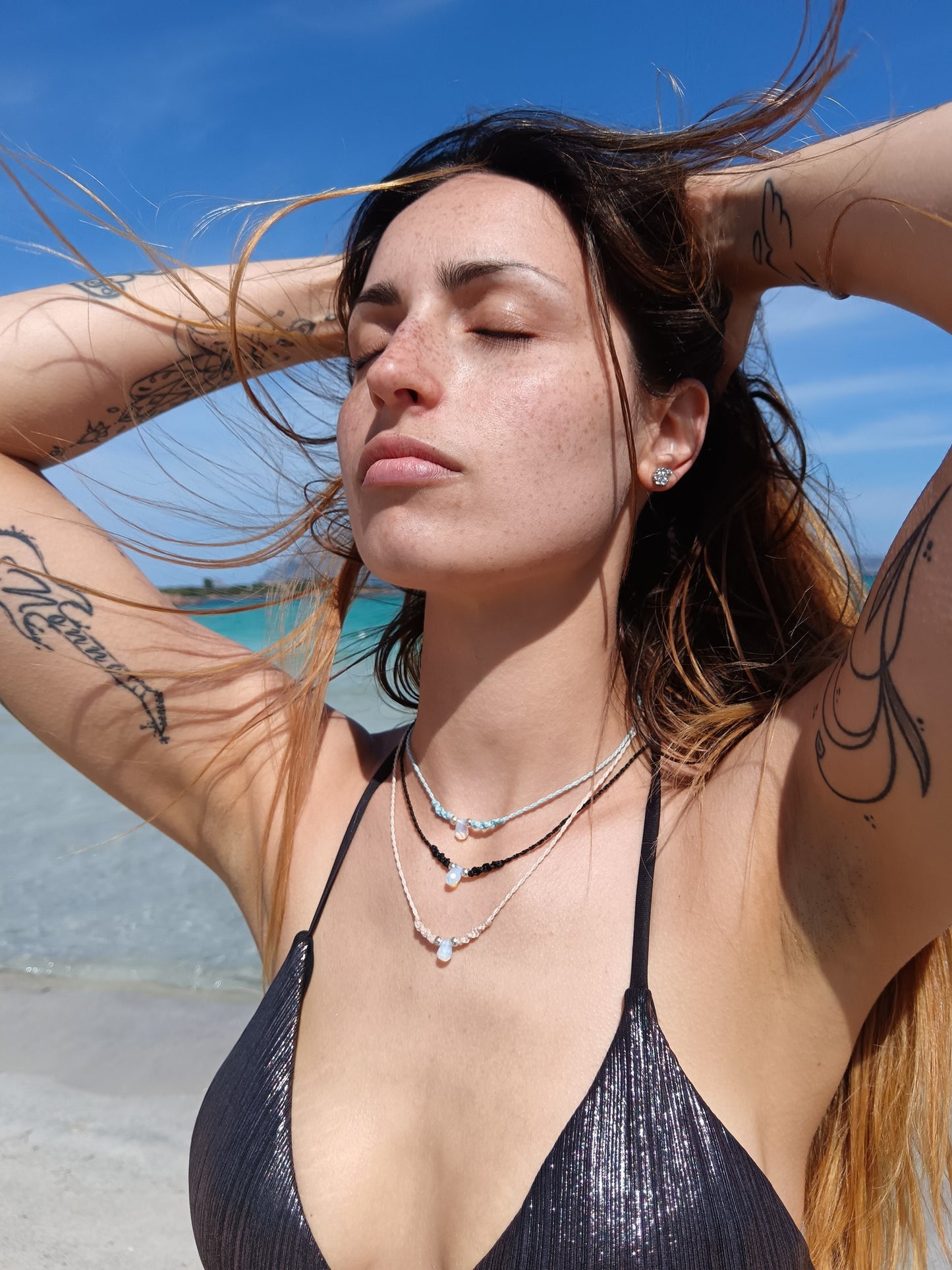 Collana Goccia di Opalite