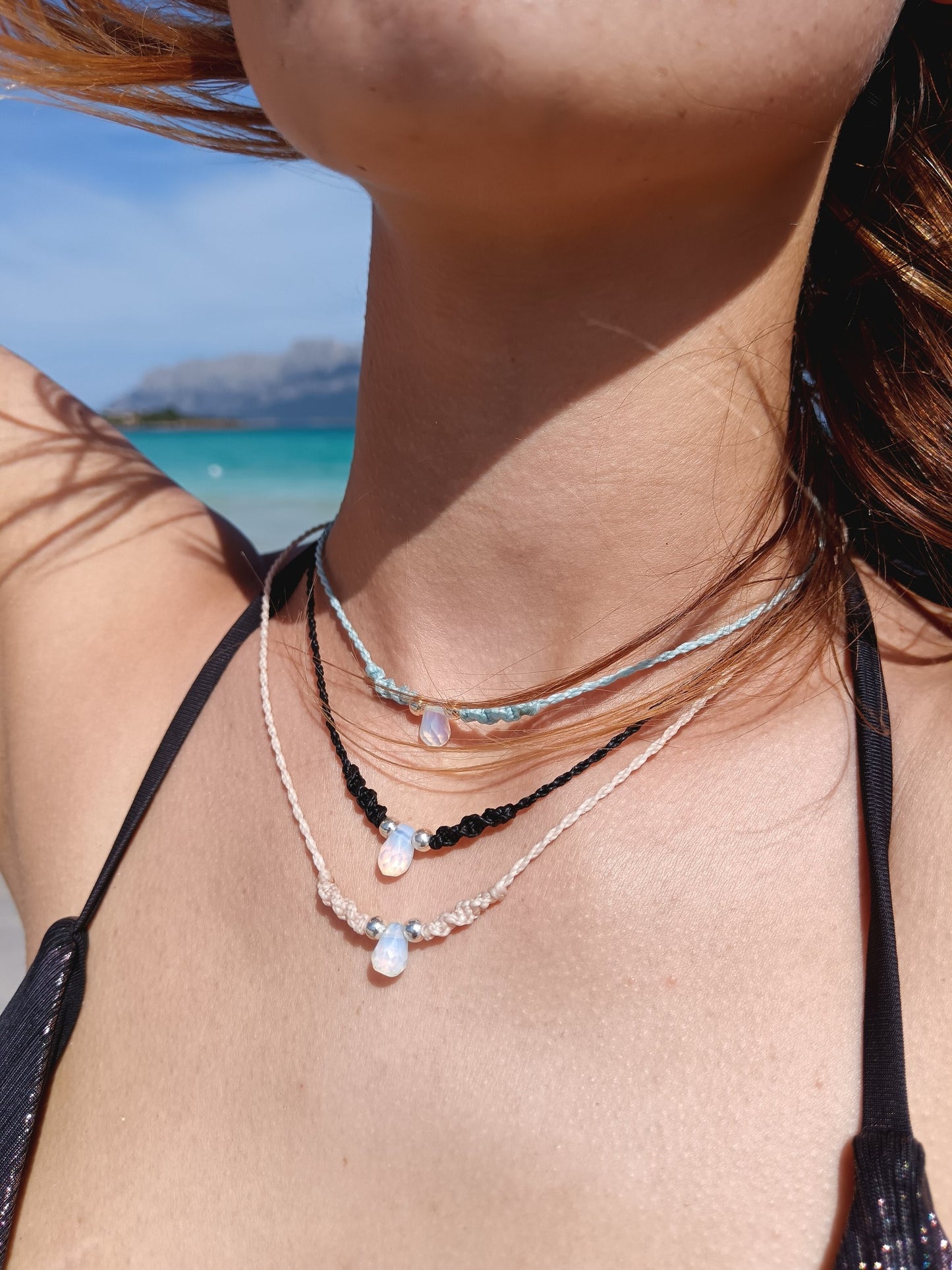 Collana Goccia di Opalite