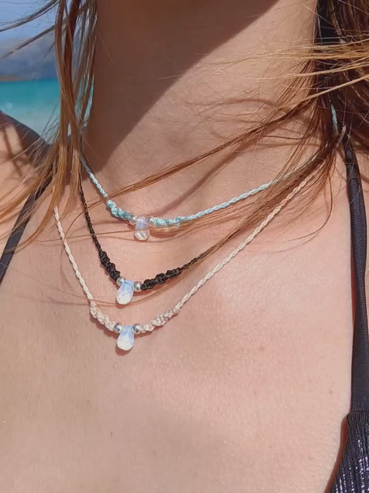 Collana Goccia di Opalite